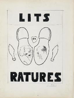 Ces deux paires de semelles masculines et féminines superposées de manière explicite marquent le retour de Max Ernst dans "Littérature", à laquelle il n'avait plus participé depuis mai 1921.