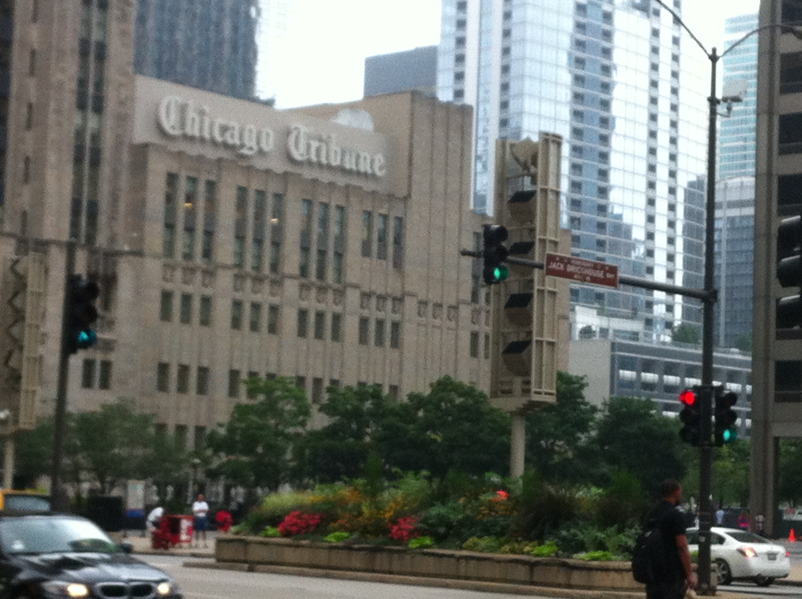 Le Chicago Tribune vu du pont.