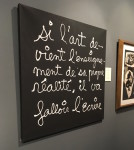 Ben,  Si l'art devient l'enseignement de sa propre réalité, il va falloir l'écrire, 1976